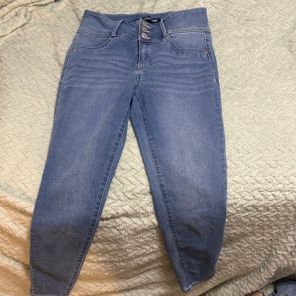 Wallflower Light Blue Ankle Jeans